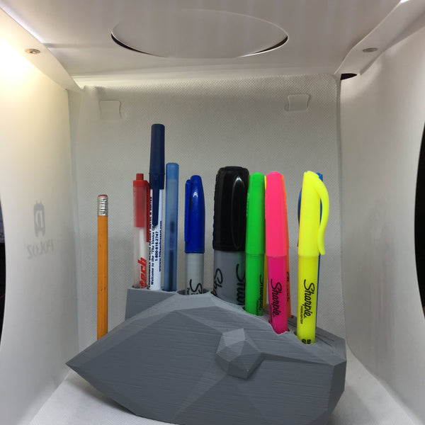 3D Printed FISHING LURE PEN HOLDER LOW POLY V3 by upscalelures